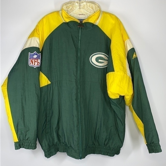 NFL Other - NFL Apex-One Vintage Green Bay Packers Spell Out Quilt Lined Jacket